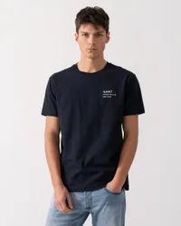 Mens Short Sleeve T-Shirt In Dark Blue Cotton - Size Large