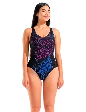 Mia Wing Back Swimsuit Black Multi FR 48 Women - Arena - FashionsVida