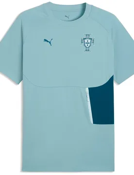 T-shirt Manches Courtes Junior Voyage Portugal 25/26 Tech Seafoam / Ruby Shimmer 11-12 Années unisex - Puma - FashionsVida