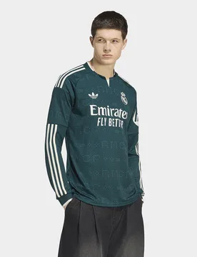 Mens Maglia A Maniche Lunghe Away Real Madrid 26/27 - Verde, verde verde Uomo taglia 2XL - Adidas - FashionsVida