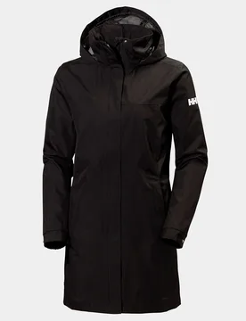 Women's Aden Long Rain Coat Black 3XL - Black - Female - Helly Hansen - FashionsVida