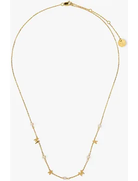 Collar de plata de ley con charm decorativos y perlas - Parfois - FashionsVida