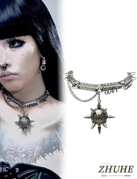 ZHUHE The Metal Ball Necklace In The Neo-Gothic Style Is A Jewelry Accessory For Men And Women And A Party Gift - Aliexpress - FashionsVida