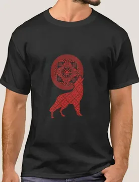 Svetoch Double Kolovrat Slavic God Symbol with Wolf Printed T-Shirt. Summer Cotton Short Sleeve O-Neck Unisex T Shirt New S-3XL - Aliexpress - FashionsVida