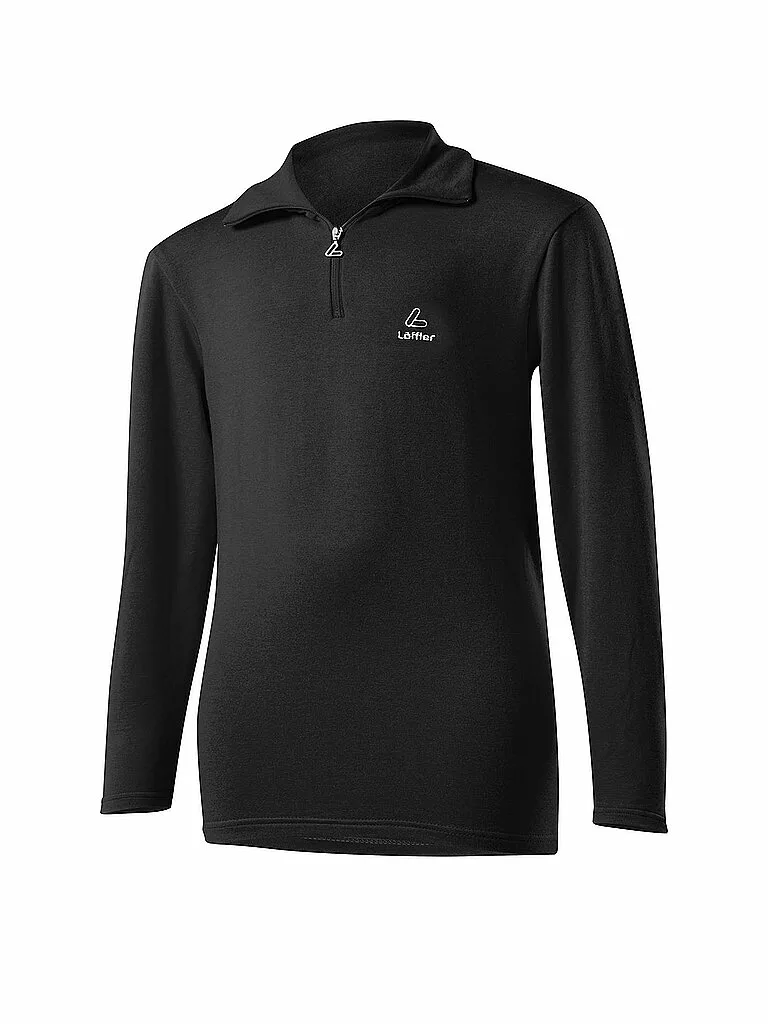Löffler Dolcevita con zip TRANSTEX Basic per bambini nero 164 - LÖFFLER - FashionsVida