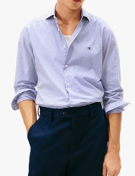Chemise à manches longues à rayures