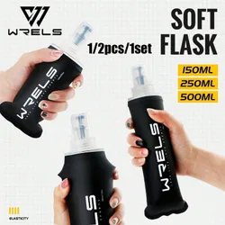 Pieza/2 piezas/1 set Botella de agua plegable y portátil, Botella de agua ligera con boquilla de silicona, Imprescindible para el gimnasio, a prueba