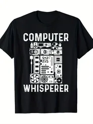Funny Computer Geek Tech Nerd Gift men's Cool Support design -100% cotton O-neck short sleeve casual printed men's T-shirt