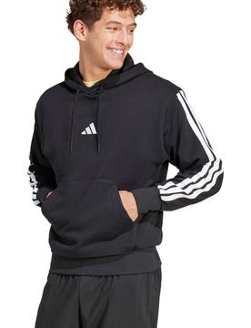 Essentials 3 stripes sudadera hombre Negro (M)