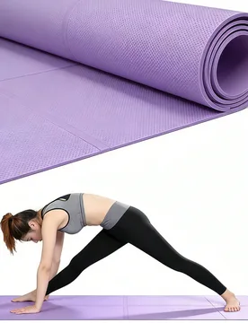 Esterilla de Yoga EVA Pilates unicolor Esterilla de Ejercicio, Con Correa, Adecuada Para Yoga, Pilates, Plancha, Fitness, Gimnasia, Entrenamiento, Gim - Shein - FashionsVida