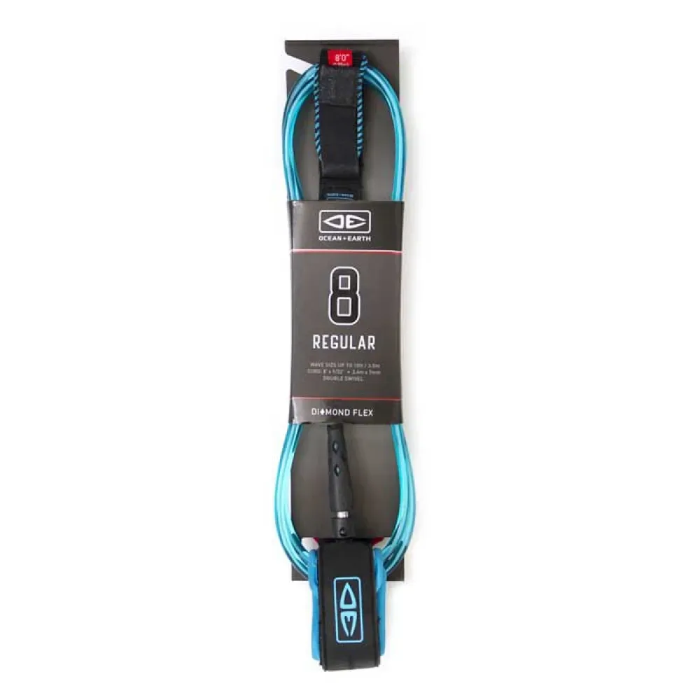 Leash De Surf Regular Diamond Flexmoulded Blue 8´0´´ unisex - Ocean & Earth - FashionsVida