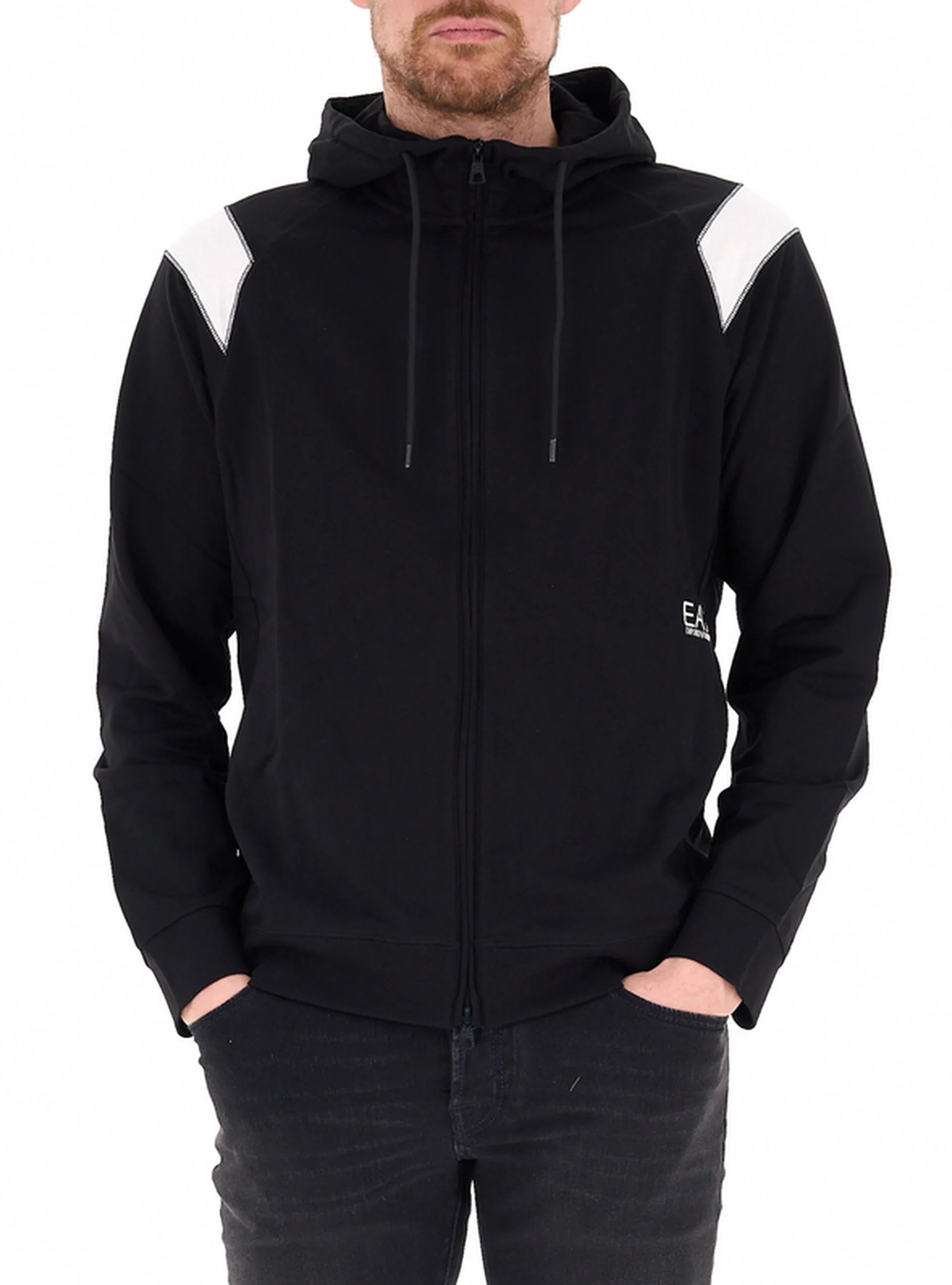 Felpa in cotone NERO L - EA7 EMPORIO ARMANI - FashionsVida