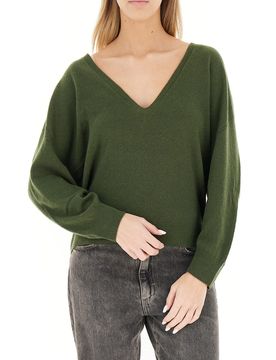 VICOLO Maglione in lana VERDE UNI