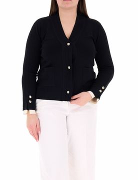 Cardigan con bottoni NERO L