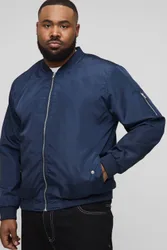 Herren Plus Leichte Ma1 Oversized Bomberjacke Navy Größe 3XL