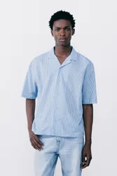 Short Sleeve Striped Shirt (Size: )