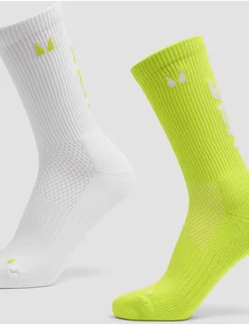 Calcetines para correr MP Move Club (paquete de 2 pares) - brillante/Blanco - UK 2-5 - MyProtein - FashionsVida