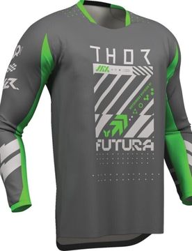 Maglia Moto Cross Enduto Launchmode Futura Verde Antrac taglia XL