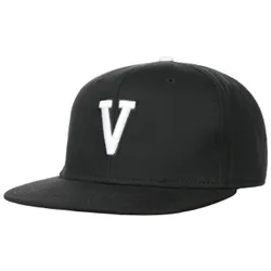 V Letter Snapback Cap - black - Size: One Size