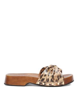 Zoccoli bassi con fascia animalier