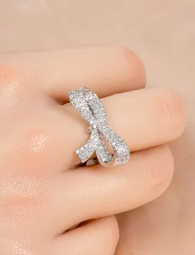 HIBRIDE Personalised Sparkling Bow Fashion Everyday Ring Non Fade Jewellery Set Banquet Party Dress Prom Bridal Gift R08 - Aliexpress - FashionsVida