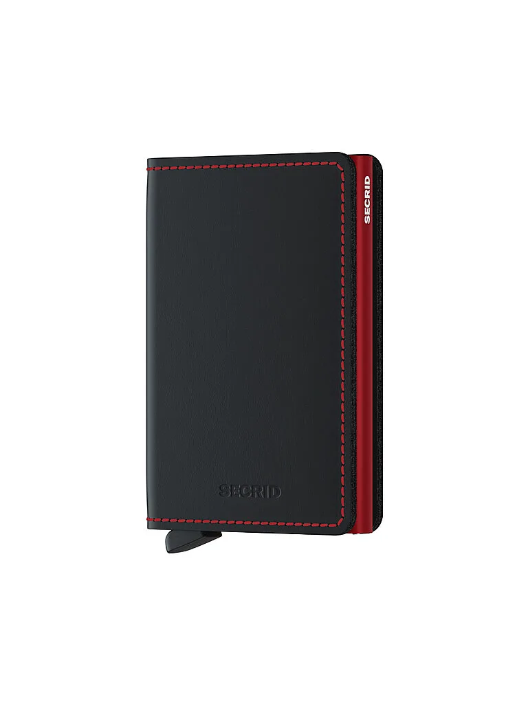 Portafoglio - Slimwallet nero opaco e rosso nero - SECRID - FashionsVida
