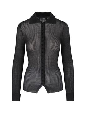 Metal-Accented Viscose Shirt for Women