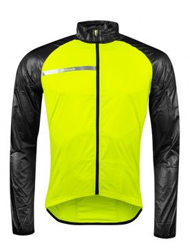 Giacca invernale ciclismo antivento WINDPRO fluo