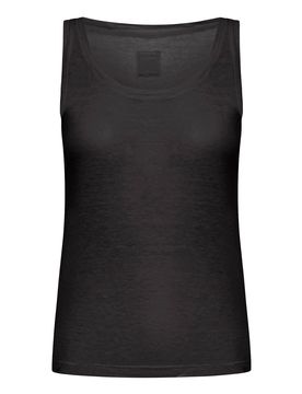 Top In Lino Con Scollo Profondo