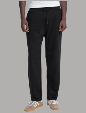 Pantalone Tuta Garzato con Elastico e Tasche Nero BRODY