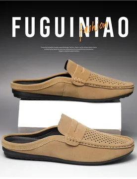 Men's Summer Breathable Sandals Fashion Leisure Trend Bean Shoes Lazy Loafers Half Slip Slippers for Male - Aliexpress - FashionsVida