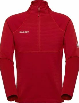 Bergsteigen-Fleecejacke mit Reißverschluss Polartec® Taiss ML Half Zip Pull Men Dark Red für Herren Größe L Rot - Mammut - FashionsVida