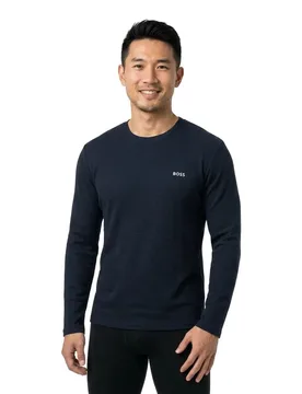 Maglietta Da Pigiama A Maniche Lunghe 50535870 Dark Blue S - BOSS - FashionsVida