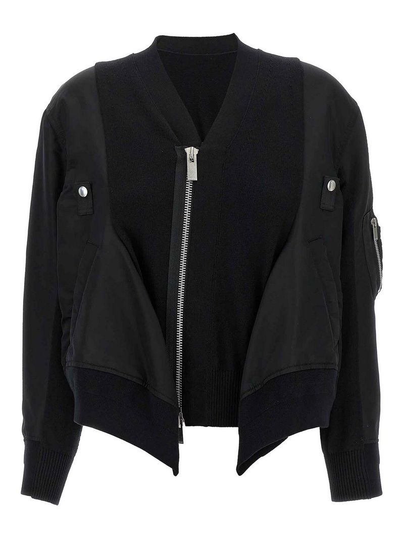 Sacai Nylon Insert Cardigan