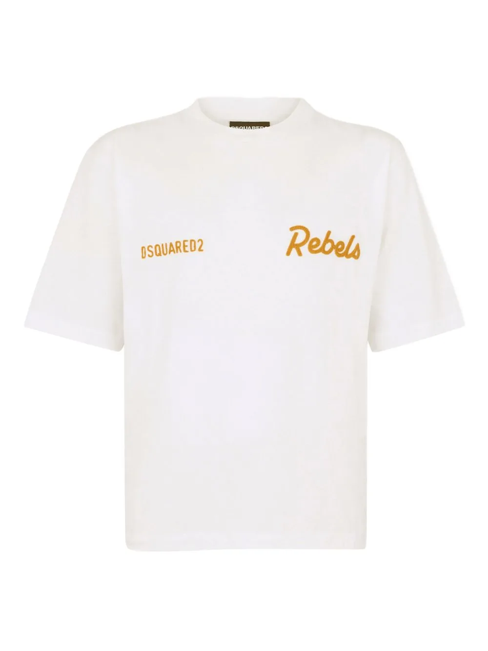 T-shirt bianco uomo rebels - Dsquared2 - FashionsVida