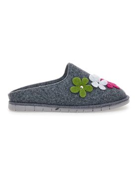 Pantofole Grigie con Fiori 045 38