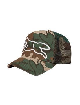 Running Dog Woodland Camo Trucker Cap - Camo