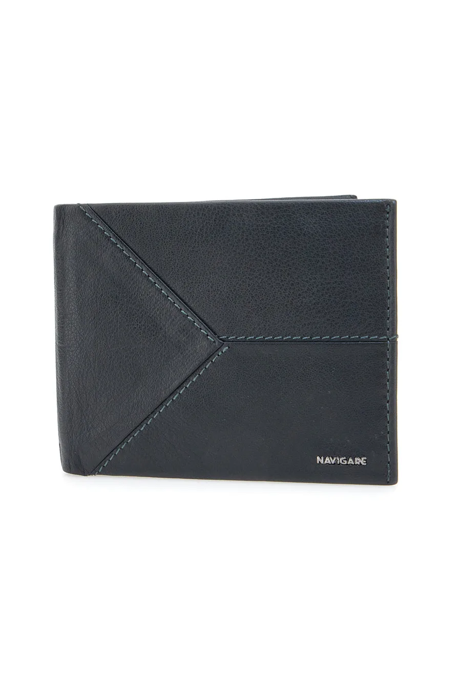Portafoglio Slim Nero In vera pelle PF-841 - Navigare - FashionsVida