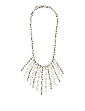 Collana Di Cristalli E Catena Con Frangetta