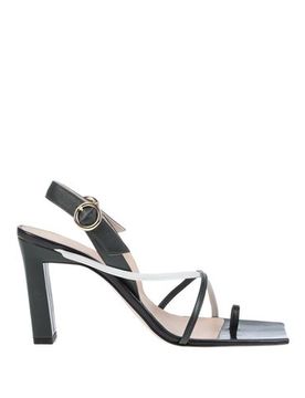 Sandalias de dedo Mujer Verde oscuro 36,36.5 Mujer