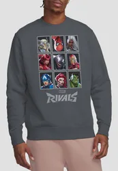 Rivals Character Grid Sweatshirt, Dark Heather - Grey - Size: L