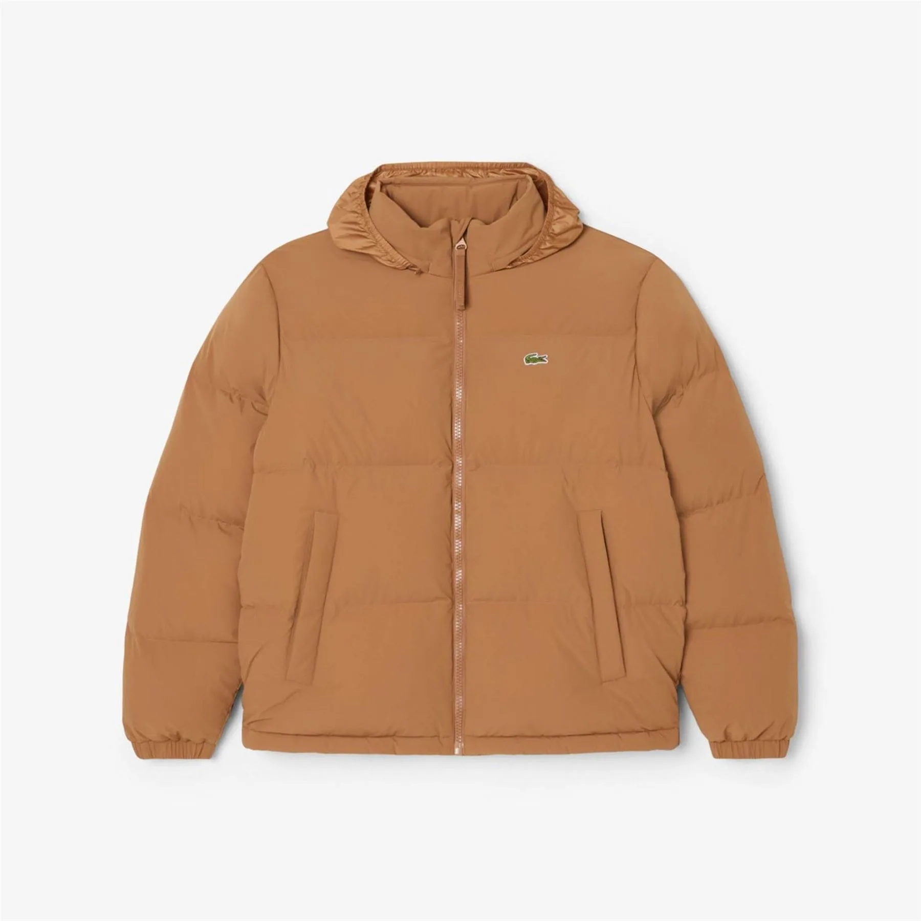 Mens Puf Jacket In Dark Date Brown - Size Large - Lacoste - FashionsVida