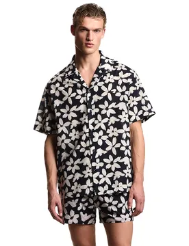 Camicia A Maniche Corte Em000593_af203 Flower Eagle Arm.Blu XL
