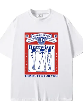 Singer Lana Del Rey Tshirt Buttwiser King of Rears This Butt's for You T-shirts Men Women Fashion Trend Oversized Tee Streetwear - Aliexpress - FashionsVida
