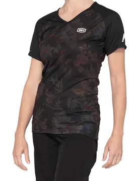 Maglia Da Enduro A Maniche Corte Airmatic Sp21 Black Floral - 100percent - FashionsVida