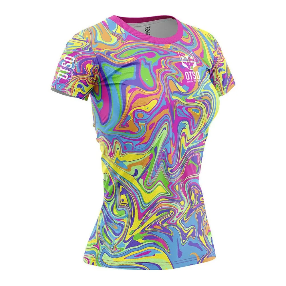 Maglietta A Maniche Corte Psychedelic Multicolour XS - OTSO - FashionsVida