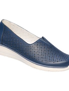 Leder-Keilslipper „Sophie“ 38 blau