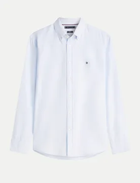 Regular-Fit Dobby-Hemd Weiß M - Tommy hilfiger - FashionsVida