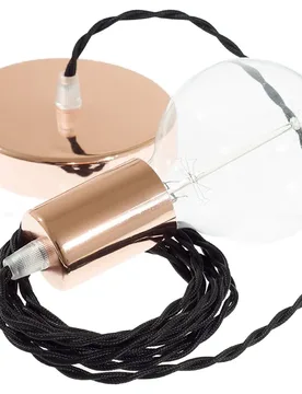 Cables Suspension Luminaire Tm04 50 Cm Diy Black / Copper One Size - Creative - FashionsVida