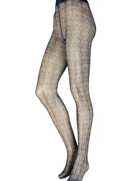 Women's 1 Pair Granada Tights Navy Maxi - Grey - Size: Maxi - Trasparenze - FashionsVida